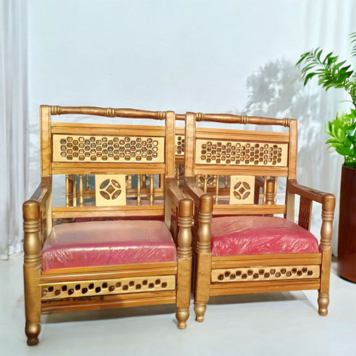 Pure Wooden Sofa Set 4-Seater