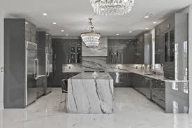 Contemporary Gray Acrylic Kitchen Cabinets