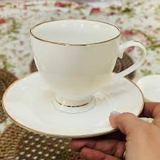 :Regal Essence White & Gold Tea Cup – Luxury Classic Porcelain Cup